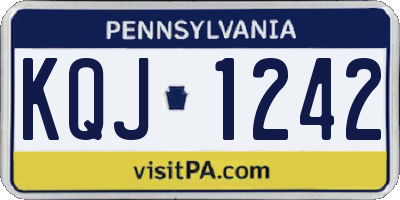 PA license plate KQJ1242