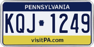 PA license plate KQJ1249