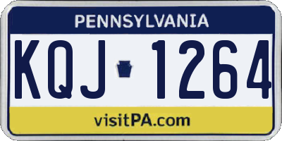 PA license plate KQJ1264