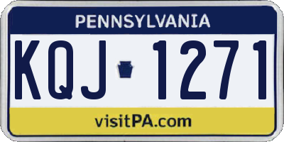 PA license plate KQJ1271