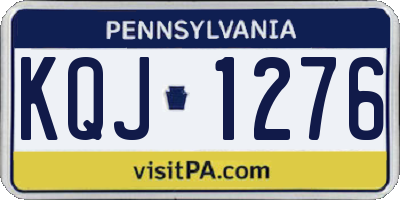 PA license plate KQJ1276