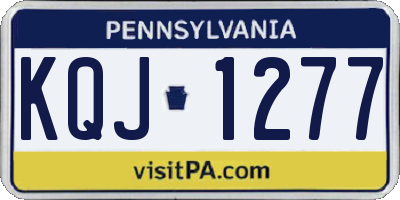 PA license plate KQJ1277