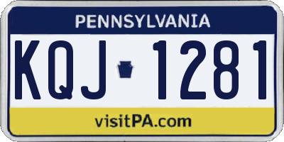 PA license plate KQJ1281