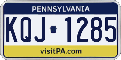 PA license plate KQJ1285