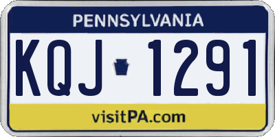 PA license plate KQJ1291