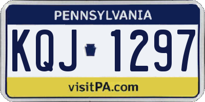 PA license plate KQJ1297