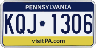 PA license plate KQJ1306