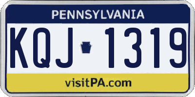 PA license plate KQJ1319