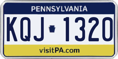 PA license plate KQJ1320