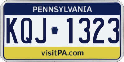 PA license plate KQJ1323