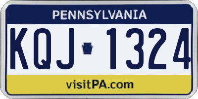 PA license plate KQJ1324