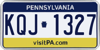 PA license plate KQJ1327