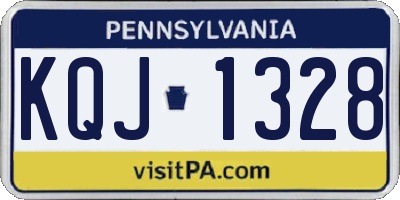 PA license plate KQJ1328