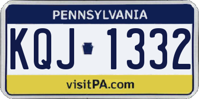 PA license plate KQJ1332