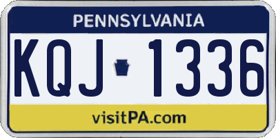 PA license plate KQJ1336