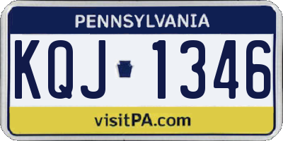 PA license plate KQJ1346