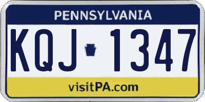 PA license plate KQJ1347