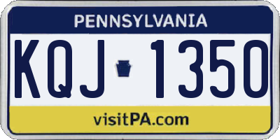 PA license plate KQJ1350