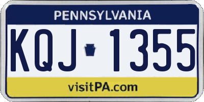 PA license plate KQJ1355