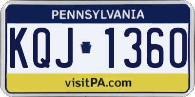 PA license plate KQJ1360