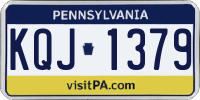 PA license plate KQJ1379