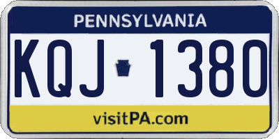 PA license plate KQJ1380