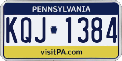 PA license plate KQJ1384