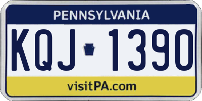 PA license plate KQJ1390