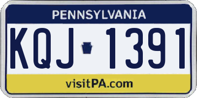 PA license plate KQJ1391