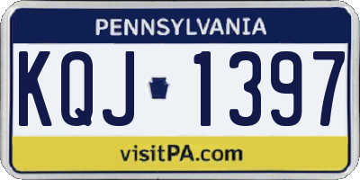 PA license plate KQJ1397