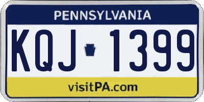 PA license plate KQJ1399