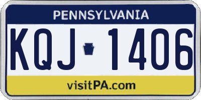 PA license plate KQJ1406