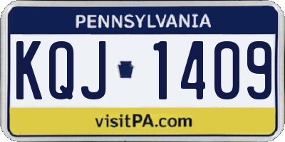 PA license plate KQJ1409