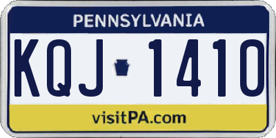 PA license plate KQJ1410