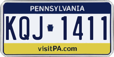 PA license plate KQJ1411