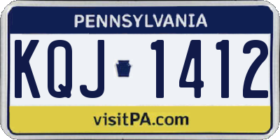 PA license plate KQJ1412