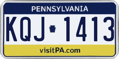 PA license plate KQJ1413