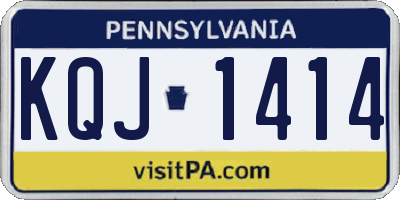 PA license plate KQJ1414