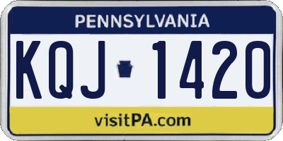 PA license plate KQJ1420