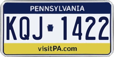 PA license plate KQJ1422