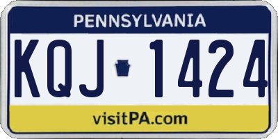 PA license plate KQJ1424