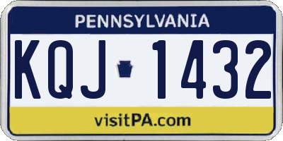 PA license plate KQJ1432