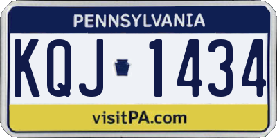 PA license plate KQJ1434
