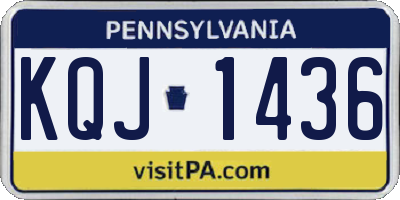 PA license plate KQJ1436