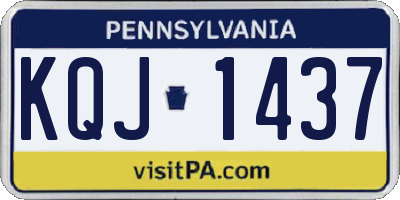 PA license plate KQJ1437