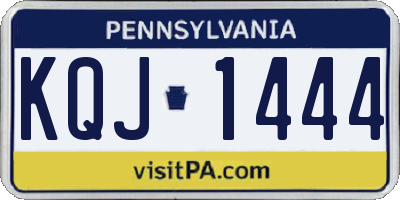 PA license plate KQJ1444