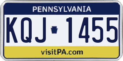 PA license plate KQJ1455