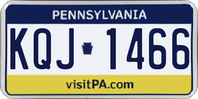 PA license plate KQJ1466