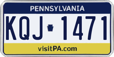 PA license plate KQJ1471