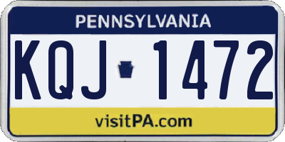 PA license plate KQJ1472